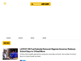 'trendyhiphop.com' screenshot