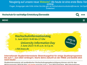 'stellenbewerbung.hnee.de' screenshot