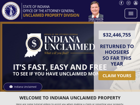 'indianaunclaimed.gov' screenshot