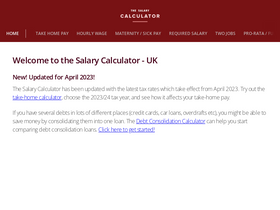 'thesalarycalculator.co.uk' screenshot