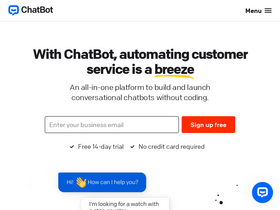 'chatbot.com' screenshot