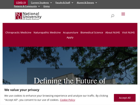 'nuhs.edu' screenshot