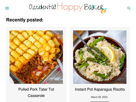 'accidentalhappybaker.com' screenshot