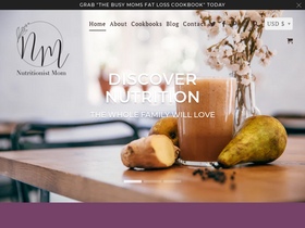 Nutritionist Mom homepage screenshot
