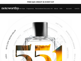 'noteworthyscents.com' screenshot