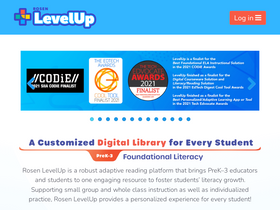 'levelupreader.com' screenshot
