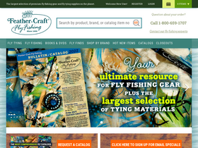 Feather Craft Fly Fishing homepage screenshot