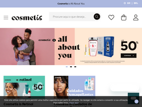'cosmetis.com.br' screenshot