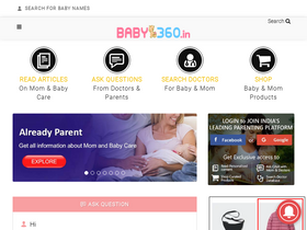 'baby360.in' screenshot