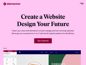 'elementor.com' screenshot