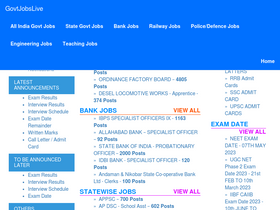 'govtjobslive.com' screenshot
