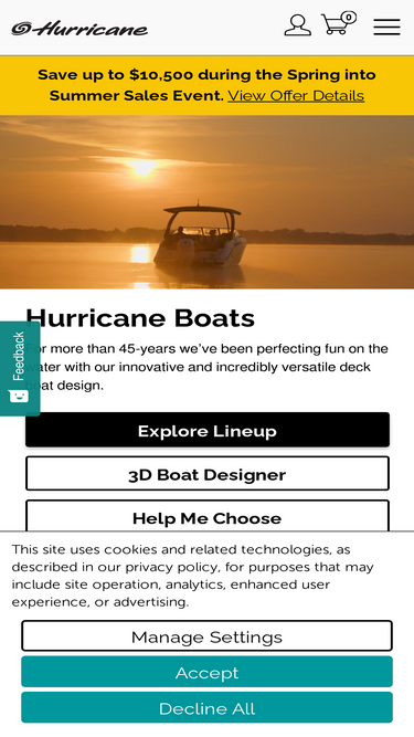 hurricaneboats.com
