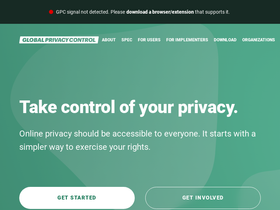 'globalprivacycontrol.org' screenshot