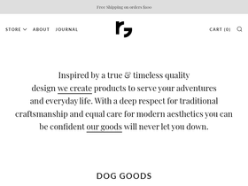 rawgoods.co homepage screenshot