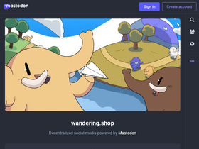 'wandering.shop' screenshot