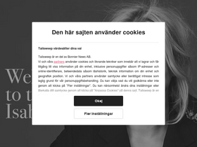 'isabellalowengrip.se' screenshot