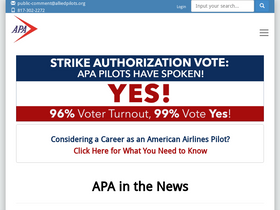 'alliedpilots.org' screenshot