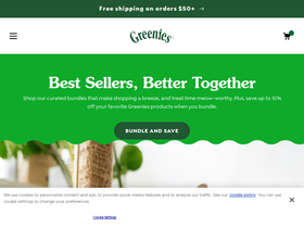 'greenies.com' screenshot