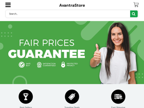 avantrastore.com homepage screenshot