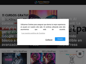 'tuwebcreativa.com' screenshot