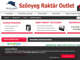 'szonyeghaz.com' screenshot