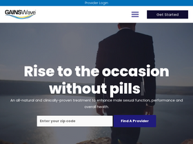 'gainswave.com' screenshot