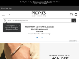 'peoplesjewellers.com' screenshot