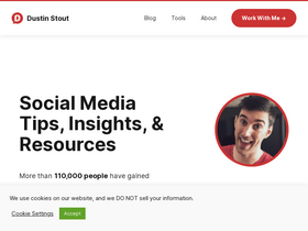 'dustinstout.com' screenshot