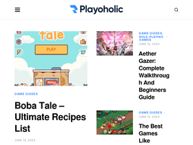'playoholic.com' screenshot