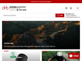sykkelshoppen.no homepage screenshot