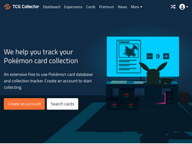 'tcgcollector.com' screenshot
