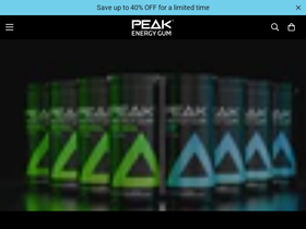 peakenergygum.com homepage screenshot