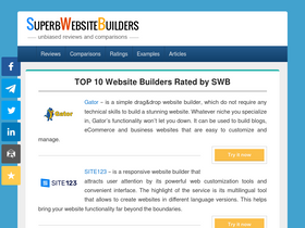 'superbwebsitebuilders.com' screenshot