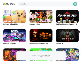 'traderie.com' screenshot