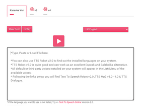 'texttospeechrobot.com' screenshot