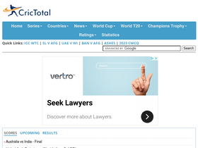 'crictotal.com' screenshot