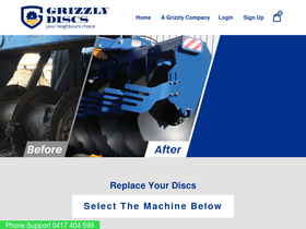 grizzlydiscs.com.au homepage screenshot
