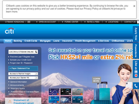 'citibank.com.hk' screenshot