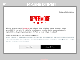 'mylenefarmer-nevermore2023.com' screenshot