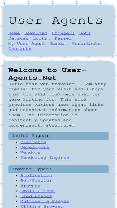 user-agents.net