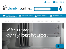 'plumbingonline.ca' screenshot