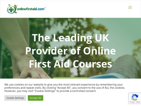 'onlinefirstaid.com' screenshot