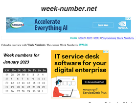 'week-number.net' screenshot