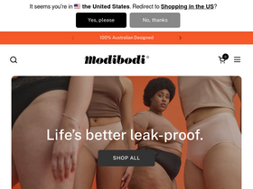 'modibodi.com' screenshot