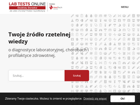 'labtestsonline.pl' screenshot