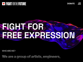 'fightforthefuture.org' screenshot