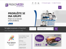 'prekoveze.me' screenshot