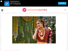 'weddingsutra.com' screenshot