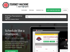 'tourneymachine.com' screenshot