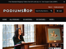 podiumstop.com homepage screenshot